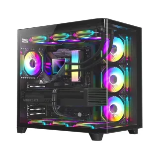 Dragos Ocean Curved Pro E-ATX Siyah Temperli Cam 7 ARGB Fanlı 750W PSU Bilgisayar Kasası