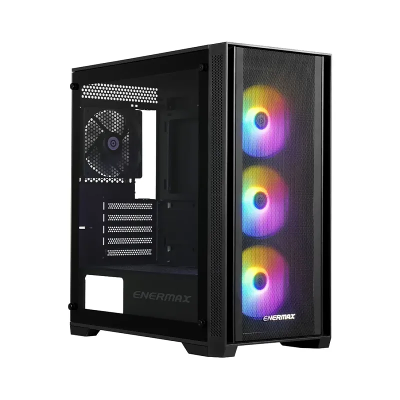 Enermax StarryFort SF21 Micro ATX Siyah 4 RGB Fanlı 600W PSU Bilgisayar Kasası