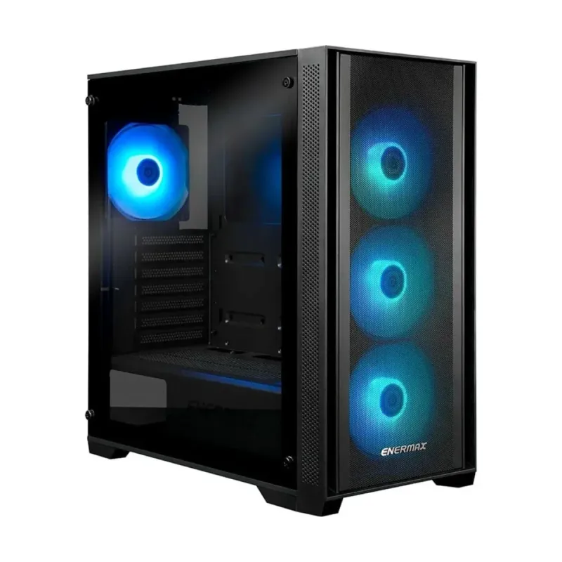 Enermax StarryFort SF217 ATX Siyah Temperli Cam 4 ARGB Fanlı 600W PSU Bilgisayar Kasası