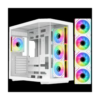 Eternal Power Pro X Aqua E-ATX Beyaz Temperli Cam 4 ARGB Fanlı Bilgisayar Kasası