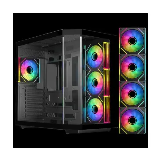 Eternal Power Pro X Aqua E-ATX Siyah Temperli Cam 4 ARGB Fanlı Bilgisayar Kasası