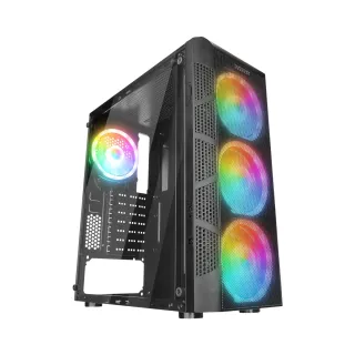 Everest Crest V1 ATX Siyah Temperli Cam 4 RGB Fanlı Bilgisayar Kasası