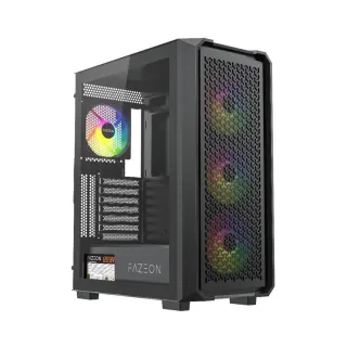 Fazeon F10 ATX Siyah Temperli Cam 4 ARGB Fanlı 650W PSU Bilgisayar Kasası