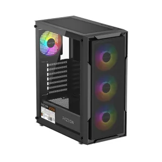 Fazeon F11 ATX Siyah Temperli Cam 4 RGB Fanlı 650W PSU Bilgisayar Kasası