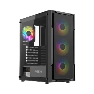 Fazeon F11 ATX Siyah Temperli Cam 4 RGB Fanlı 750W PSU Bilgisayar Kasası