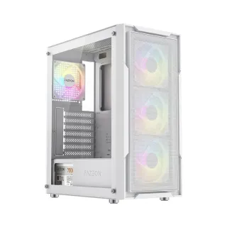 Fazeon F11 ATX Beyaz Temperli Cam 4 RGB Fanlı 750W PSU Bilgisayar Kasası
