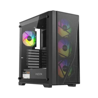 Fazeon F12 ATX Siyah Temperli Cam 4 ARGB Fanlı 650W PSU Bilgisayar Kasası