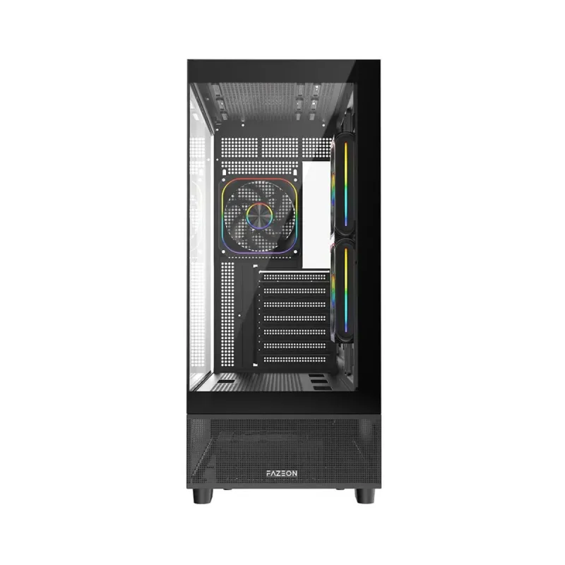 Fazeon F17 ATX Siyah Temperli Cam 3 ARGB Fanlı 1000W PSU Bilgisayar Kasası