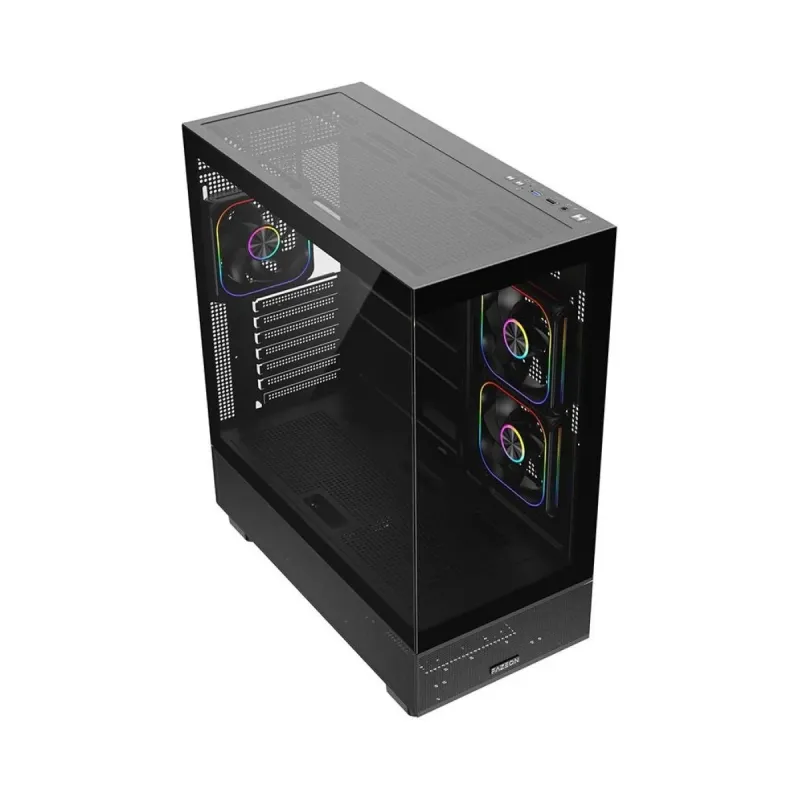 Fazeon F17 ATX Siyah Temperli Cam 3 ARGB Fanlı 850W PSU Bilgisayar Kasası