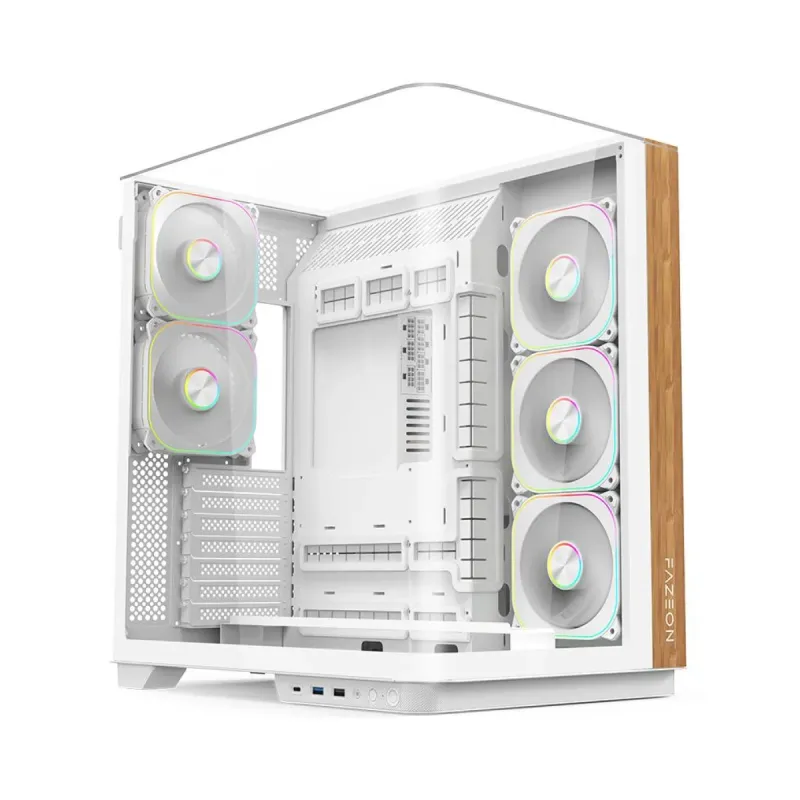 Fazeon F25 ATX Temperli Cam 5 ARGB Fanlı 850W PSU F25A850BWQW Bilgisayar Kasası