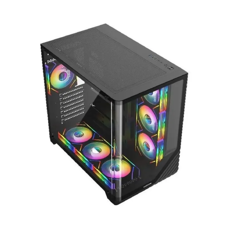 Fazeon F3 ATX Siyah Temperli Cam 7 ARGB Fanlı 750W PSU Bilgisayar Kasası