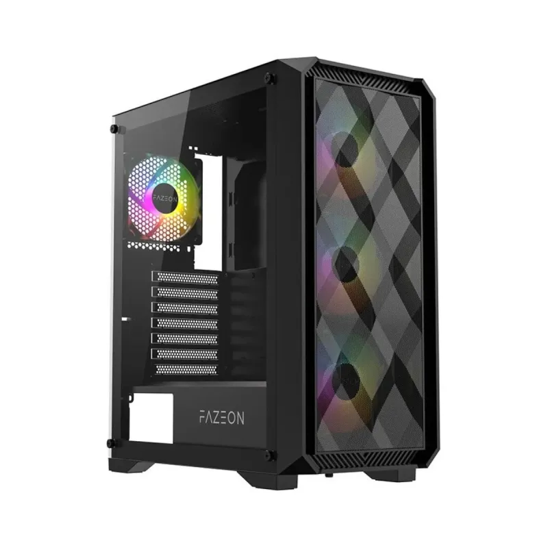 Fazeon F4 ATX Siyah Temperli Cam 4 ARGB Fanlı 650W PSU Bilgisayar Kasası