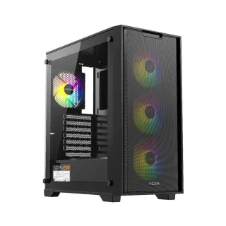 Fazeon F5 ATX Siyah Temperli Cam 4 ARGB Fanlı 650W PSU Bilgisayar Kasası