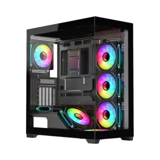 Frisby Dominator E-ATX Siyah Temperli Cam 7 ARGB Fanlı 650W PSU Bilgisayar Kasası