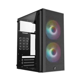 Frisby FC-8970G Micro ATX Siyah Temperli Cam 2 Rainbow Fanlı 300W PSU Bilgisayar Kasası