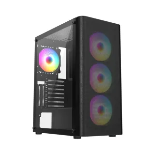 Frisby FC-9385G E-ATX Siyah Temperli Cam 4 RGB Fanlı 550W PSU Bilgisayar Kasası