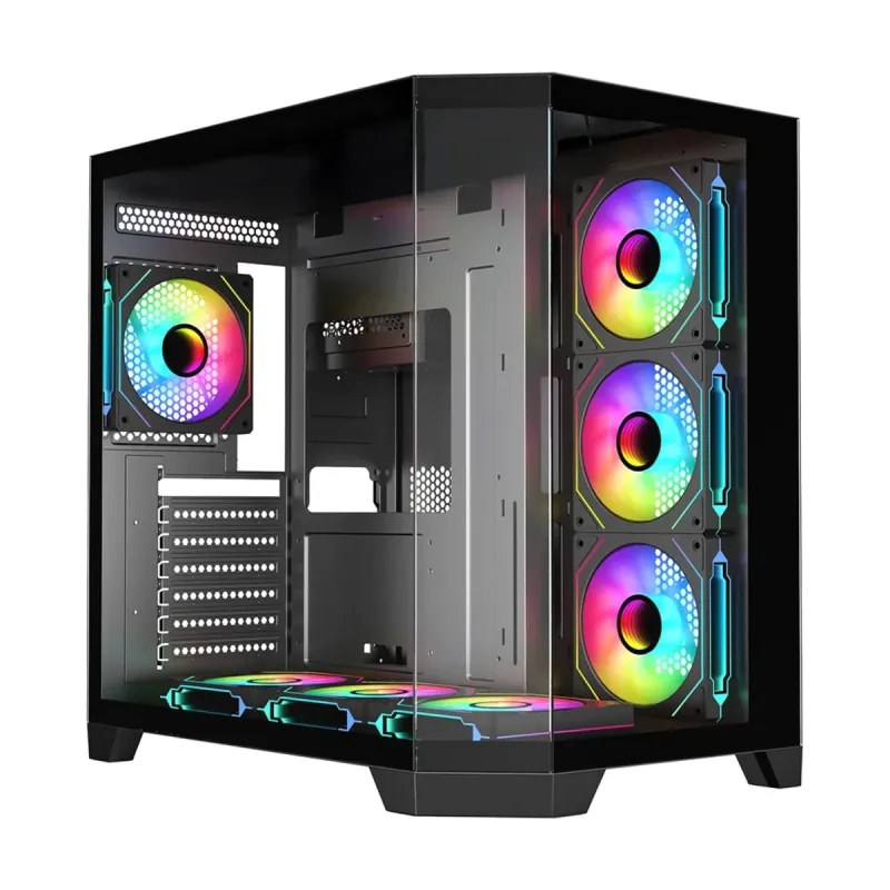 Frisby FC-9550G ATX Siyah Temperli Cam 7 ARGB Fanlı Bilgisayar Kasası