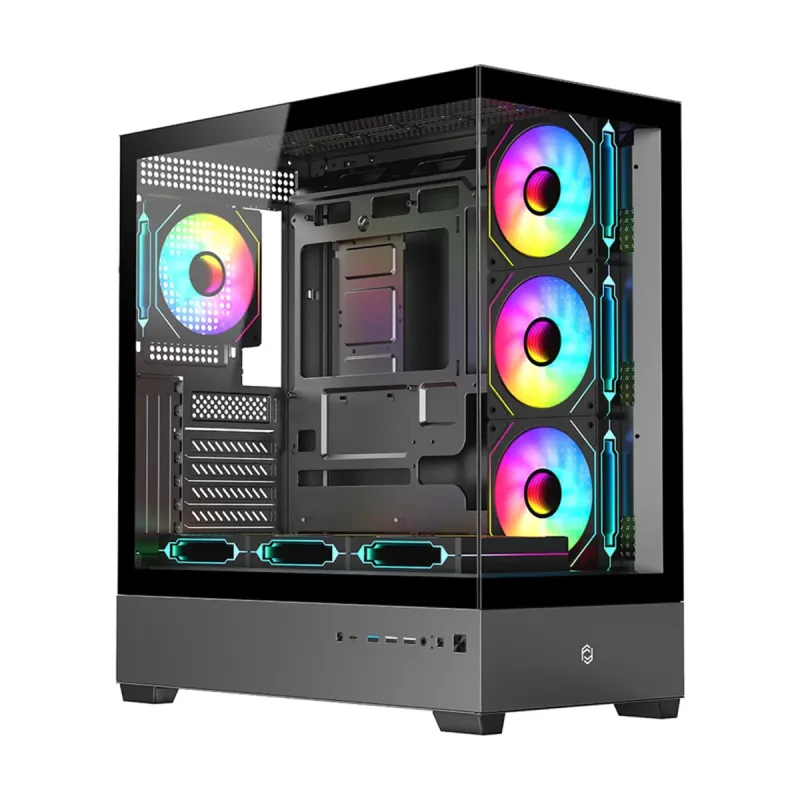 Frisby Nova-X E-ATX Siyah Temperli Cam 7 ARGB Fanlı 650W PSU FC-9560G Bilgisayar Kasası
