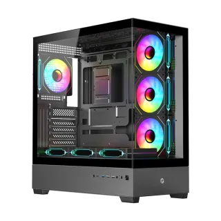 Frisby Nova-X E-ATX Siyah Temperli Cam 7 ARGB Fanlı 650W PSU FC-9560G Bilgisayar Kasası