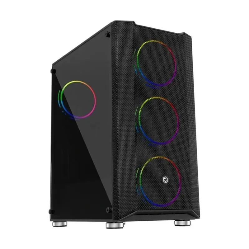 Frisby Panda ATX Siyah Temperli Cam 4 RGB Fanlı 650W PSU Bilgisayar Kasası