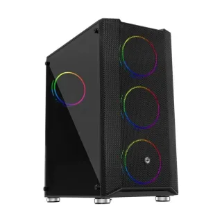 Frisby Panda ATX Siyah Temperli Cam 4 RGB Fanlı 650W PSU Bilgisayar Kasası