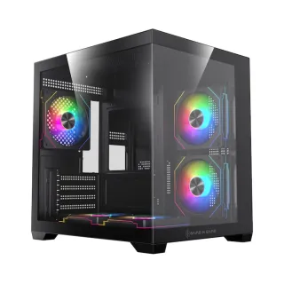 Game in Game Cool Micro ATX Siyah Temperli Cam 5 ARGB Fanlı Bilgisayar Kasası