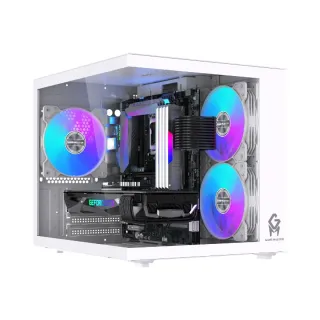 Game Master GM-X1 Micro ATX Beyaz Temperli Cam 3 RGB Fanlı Bilgisayar Kasası