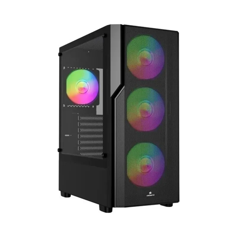 GameBooster Crux E650B E-ATX Siyah Temperli Cam 4 Rainbow Fanlı Bilgisayar Kasası