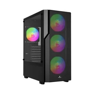 GameBooster Crux E650B E-ATX Siyah Temperli Cam 4 Rainbow Fanlı Bilgisayar Kasası