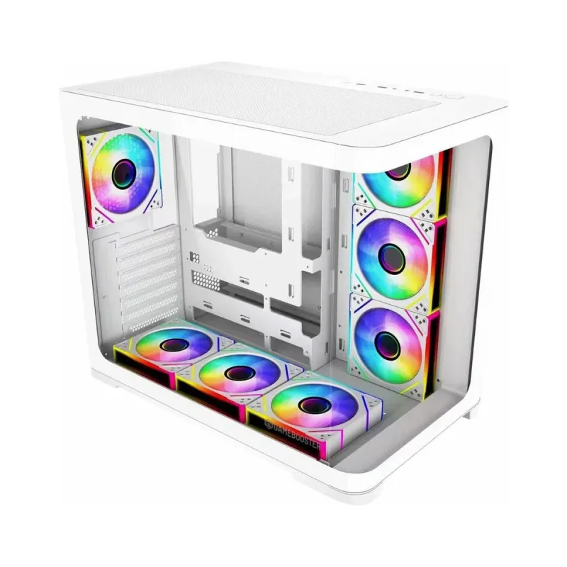 GameBooster GB-G2852W-750W ATX Beyaz Temperli Cam 7 ARGB Fanlı 750W PSU Bilgisayar Kasası