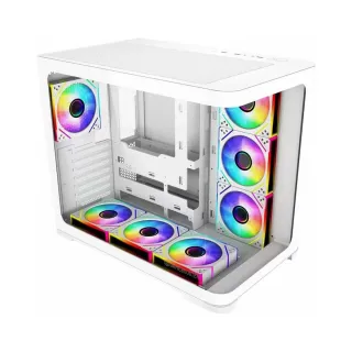 GameBooster GB-G2852W-750W ATX Beyaz Temperli Cam 7 ARGB Fanlı 750W PSU Bilgisayar Kasası