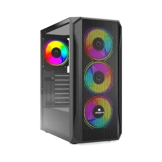 GameBooster GB-T005MB ATX Siyah Temperli Cam 4 RGB Fanlı Bilgisayar Kasası
