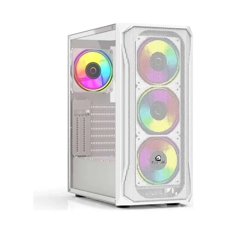 GameBooster GB-T005MW ATX Beyaz Temperli Cam 4 RGB Fanlı Bilgisayar Kasası
