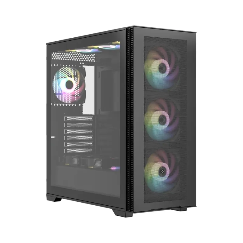 Gameforce Bigmesh E-ATX Siyah Temperli Cam 4 RGB Fanlı Bilgisayar Kasası