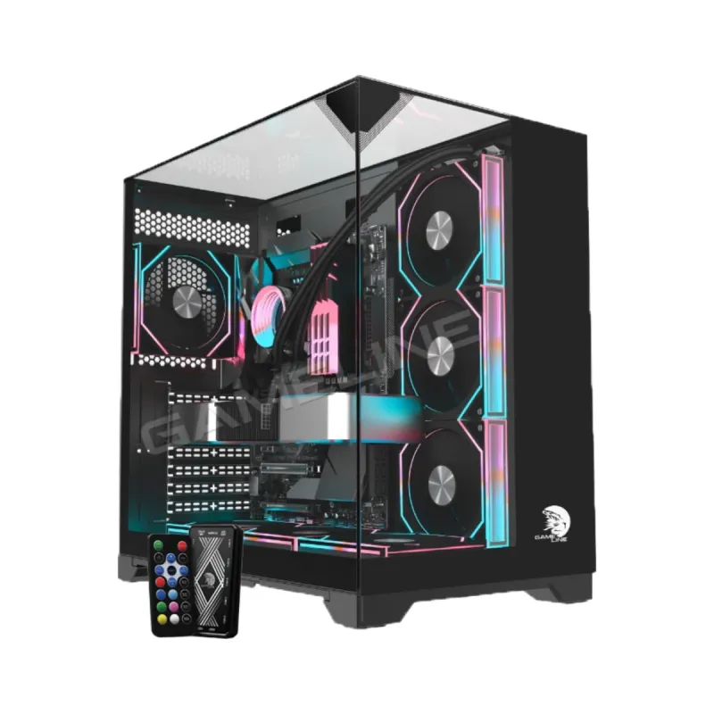 Gameline Carisma E-ATX Siyah Temperli Cam 7 ARGB Fanlı Bilgisayar Kasası