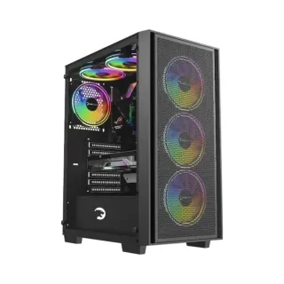 Gamepower Flex ATX Siyah Temperli Cam 4 ARGB Fanlı 550W PSU Bilgisayar Kasası