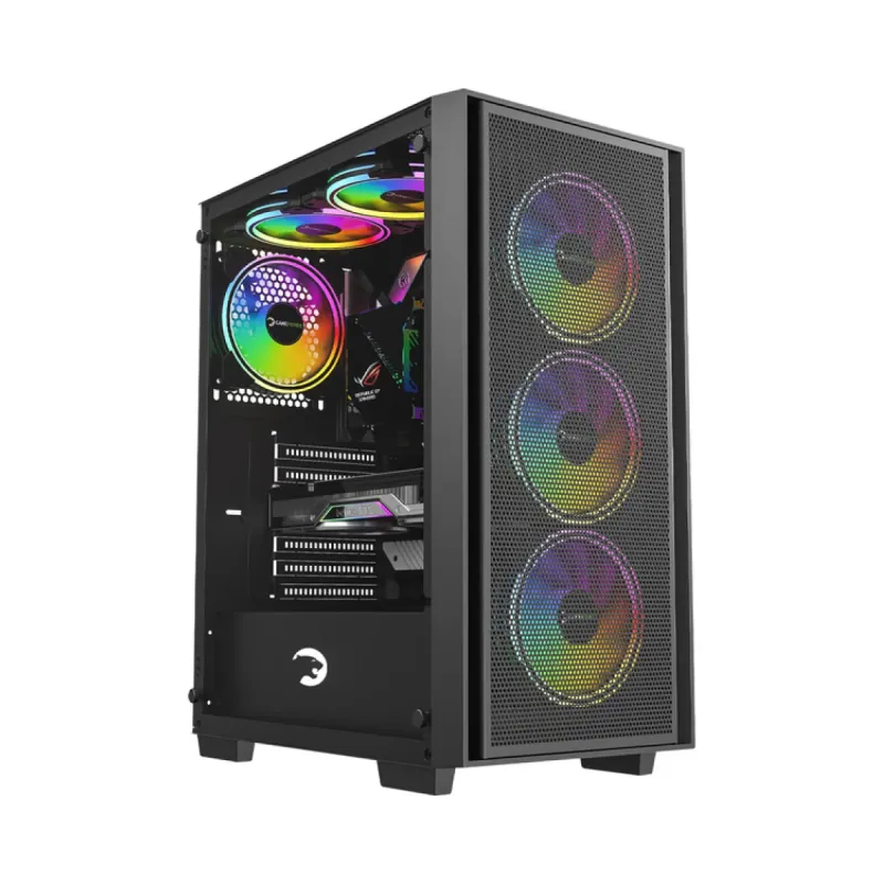 Gamepower Flex ATX Siyah Temperli Cam 4 ARGB Fanlı 650W PSU Bilgisayar Kasası