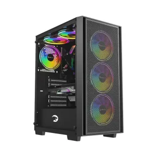 Gamepower Flex ATX Siyah Temperli Cam 4 ARGB Fanlı 750W PSU Bilgisayar Kasası