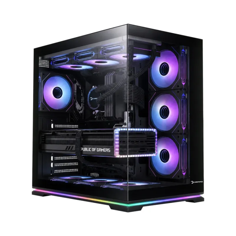 Gamepower Warcry Selsei ATX Siyah Temperli Cam 4 ARGB Fanlı 650W PSU Bilgisayar Kasası