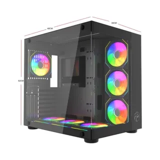 Gametech Prime V2 ATX Beyaz Temperli Cam 7 RGB Fanlı Bilgisayar Kasası