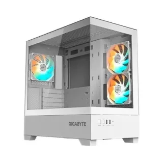 Gigabyte C201 Panoramic Ice Micro ATX Beyaz Temperli Cam 3 ARGB Fanlı Bilgisayar Kasası
