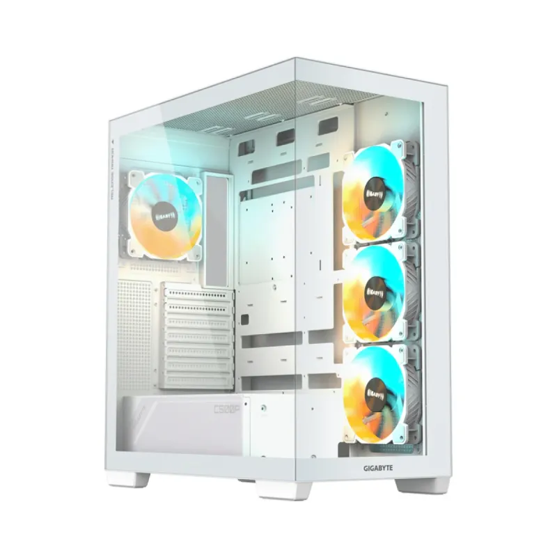 Gigabyte C500 Panoramic Stealth Ice ATX Beyaz Temperli Cam 4 ARGB Fanlı Bilgisayar Kasası