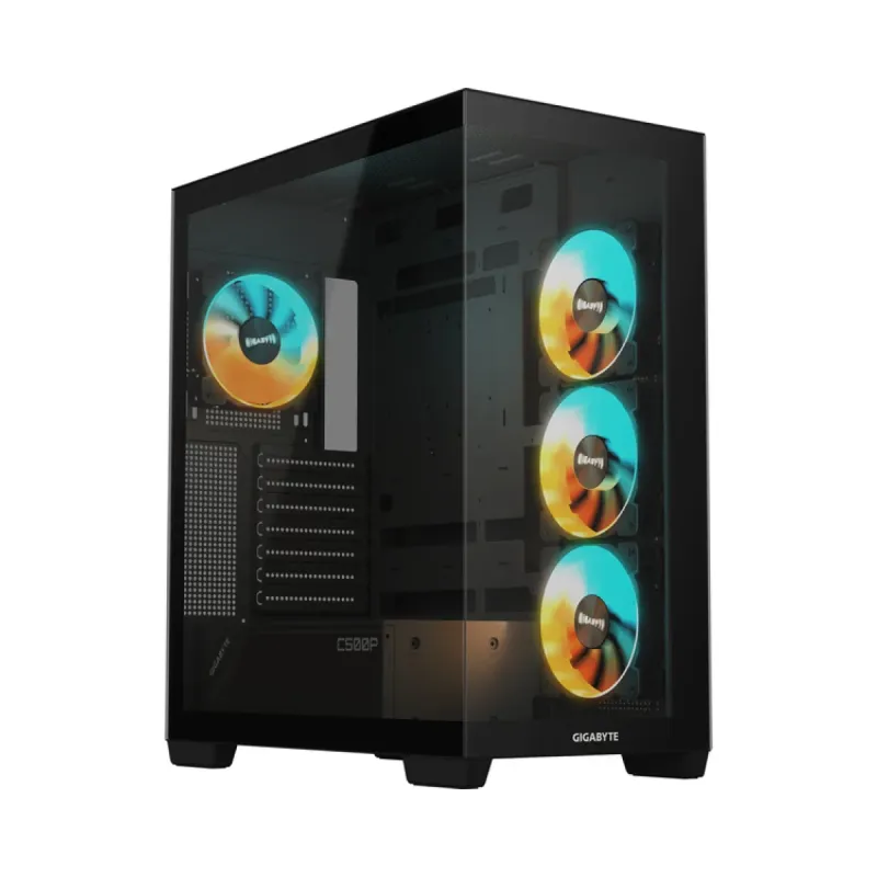 Gigabyte C500 Panoramic Stealth ATX Siyah Temperli Cam 4 ARGB Fanlı Bilgisayar Kasası
