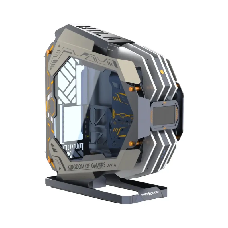 Hyper Rocket Mola E-ATX Gri Temperli Cam Fansız Bilgisayar Kasası