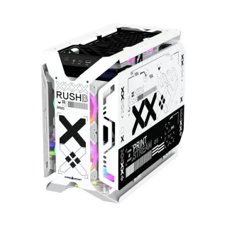 Hyper Rocket X-Era Print Stream Micro ATX Beyaz Temperli Cam Fansız Bilgisayar Kasası