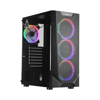 James Donkey Helix H800 ATX Siyah Temperli Cam 4 Rainbow Fanlı 550W PSU Bilgisayar Kasası