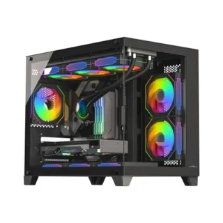 James Donkey Stark S700 Micro ATX Siyah 3 ARGB Fanlı 750W PSU Bilgisayar Kasası