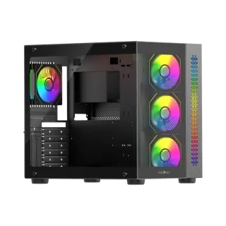 James Donkey Stark S800 ATX Siyah Temperli Cam 4 ARGB Fanlı 650W PSU Bilgisayar Kasası