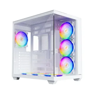 James Donkey Stark S801 ATX Beyaz Temperli Cam 7 ARGB Fanlı 650W PSU Bilgisayar Kasası