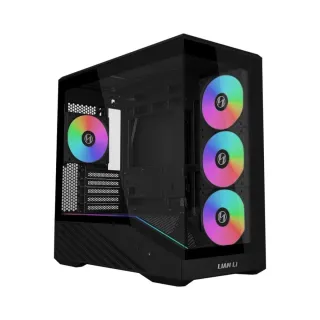 Lian Li Vector V100 Mini Micro ATX Siyah Temperli Cam 4 ARGB Fanlı Bilgisayar Kasası